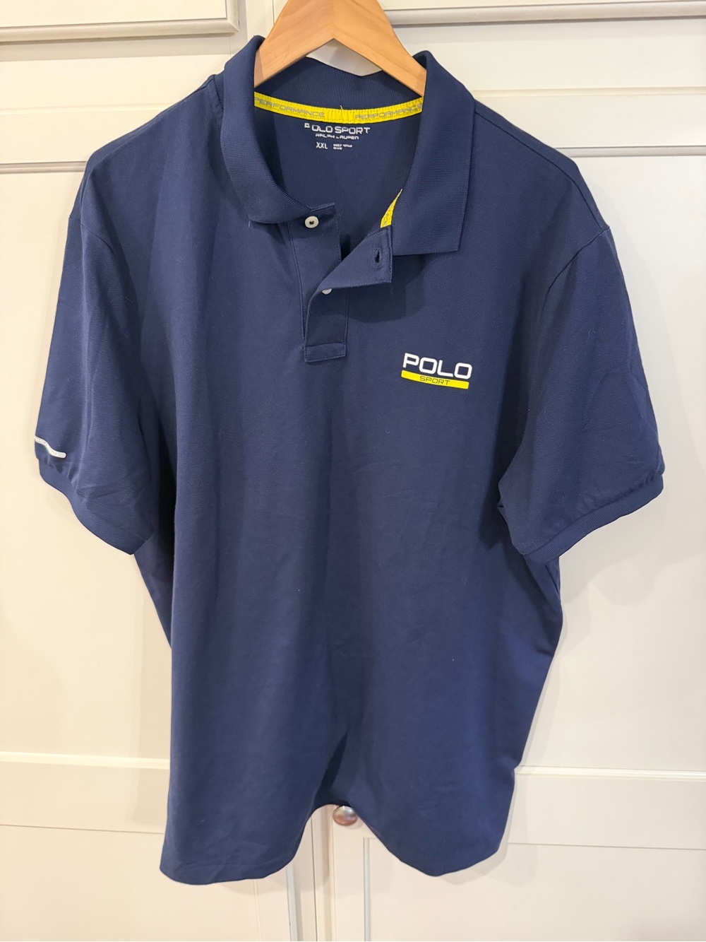 Polo by Ralph Lauren Navy Polo with Yellow Accent